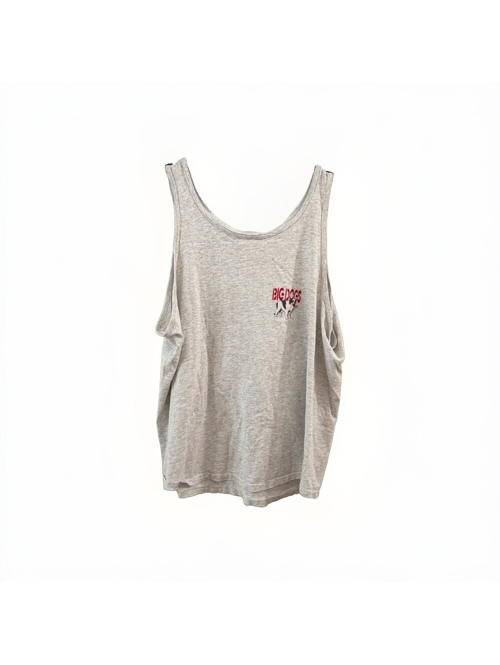 Big Dogs Gray Graphic Tank Top If You Can't Run With The Big Dogs Print L-XL